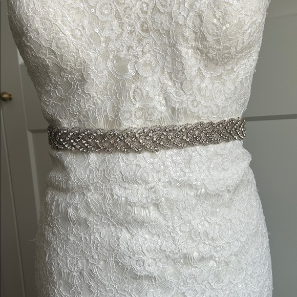 Accessories - Rhinestone Beaded Bridal Belt | L